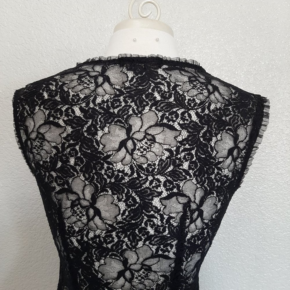 Ann Ferriday Black Lace Corset Blouse - Picture 9 of 12